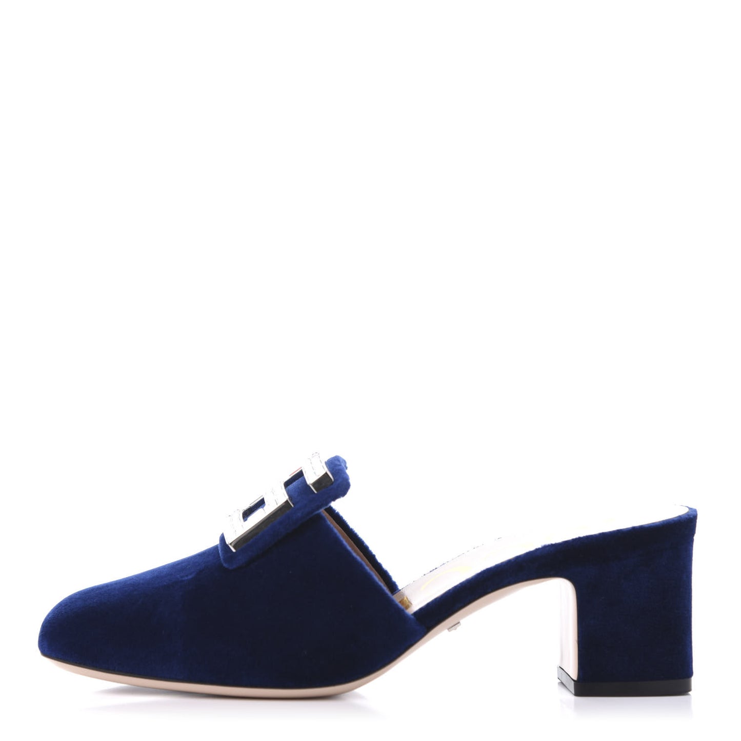 Velvet Crystal Square G Madelyn Mules 36 Cobalt Blue