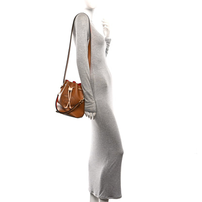 Fendi Vitello Grace F is Fendi Stamp Patch Perforated Small Mon Tresor Bucket Bag Nocciola 2 of 9