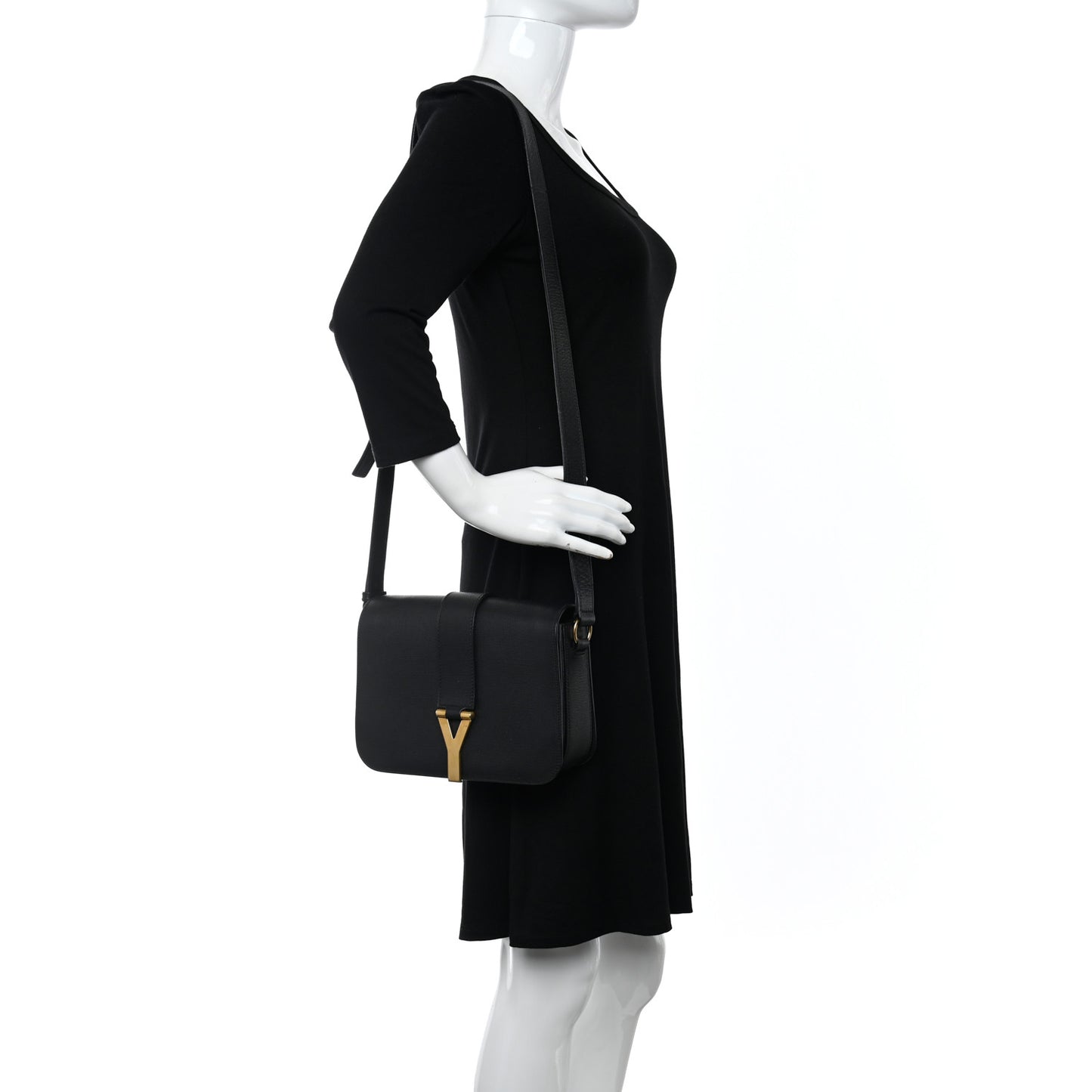Calfskin Classic Y Satchel Black
