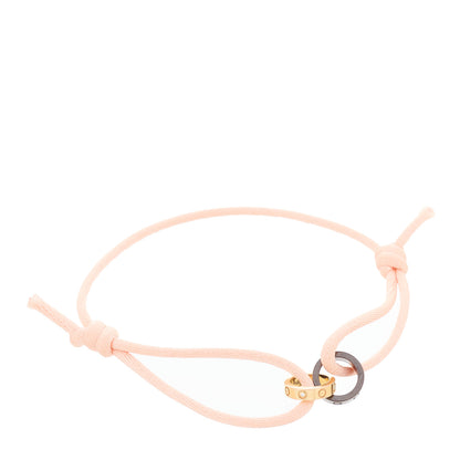 Cartier 18K Pink Gold Ceramic 4 Diamond LOVE Cord Bracelet Peach 1 of 12