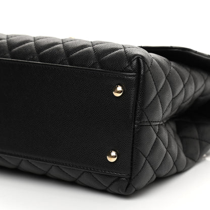 Chanel Caviar Quilted Medium Coco Handle Flap Black 18 of 27