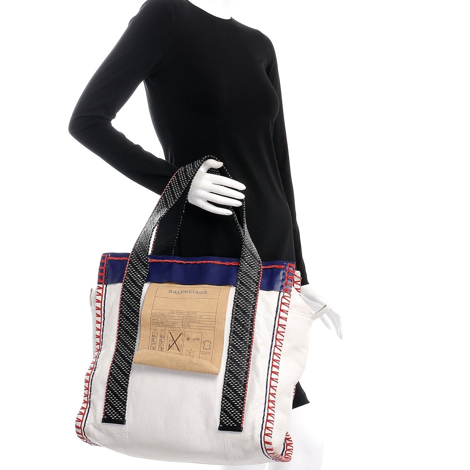 Balenciaga Agneau Arena Medium Scaffold Shopper Tote 2 of 8