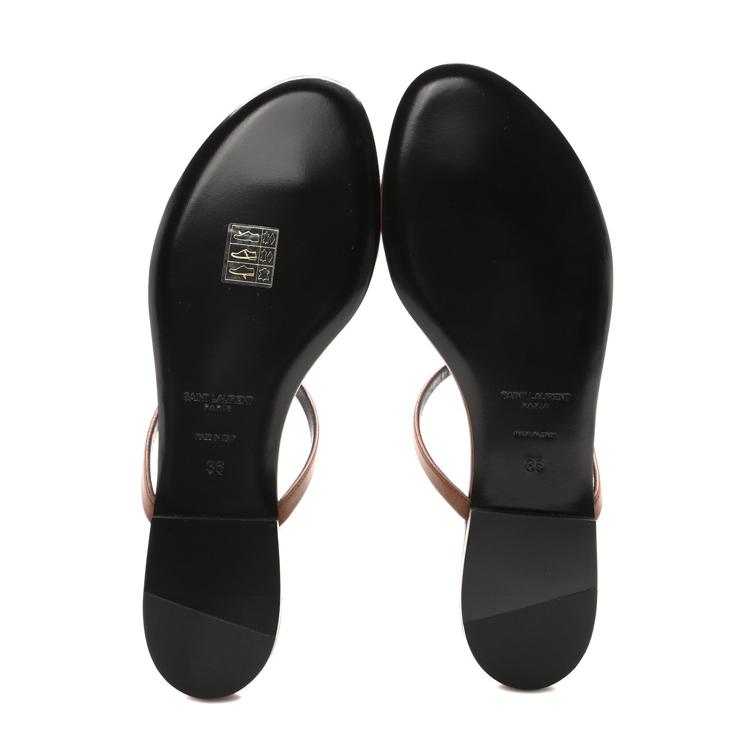 Saint Laurent Smooth Lambskin Cassandra Monogram Slides 36 Aesthetic Brown 6 of 8