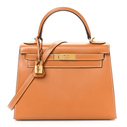 Hermes Veau Butler Kelly Sellier 28 Naturel Sable 1 of 11