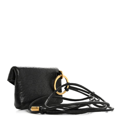 Saint Laurent Grained Lambskin Monogram Cassandre Envelope Charm Pouch Black 3 of 11