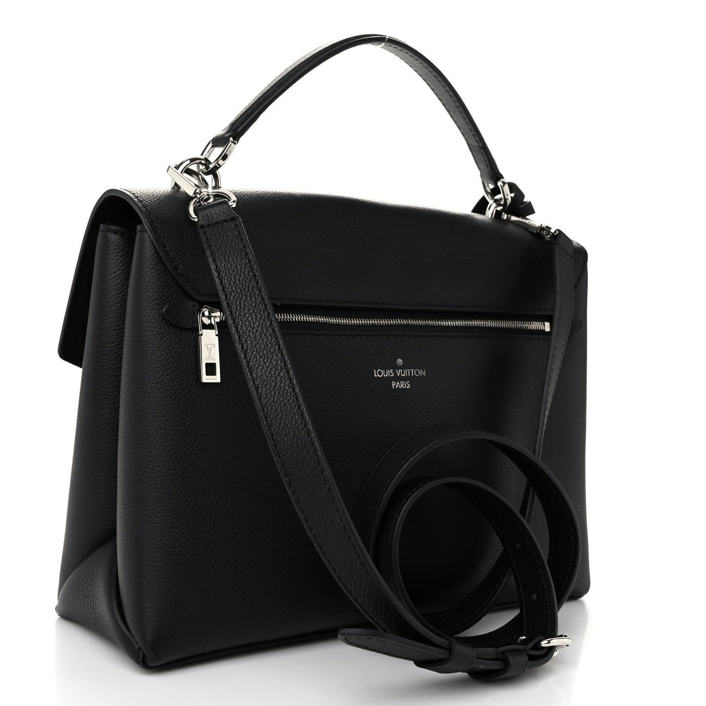 Soft Calfskin My Lockme Top Handle Black