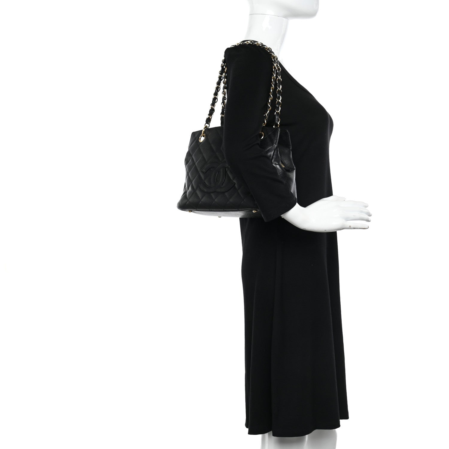 Chanel Caviar Quilted Petit Timeless Tote PTT Black 2 of 14