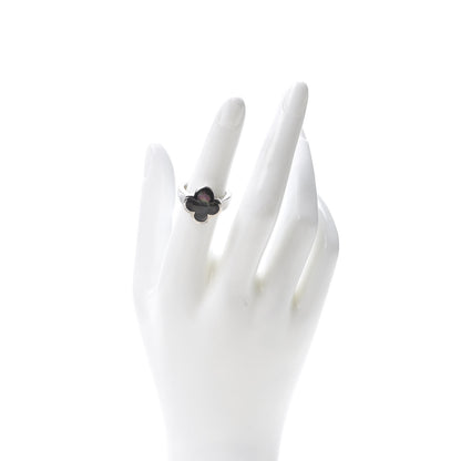 Van Cleef & Arpels 18K White Gold Grey Mother of Pearl Pure Alhambra Ring 52 6 2 of 6