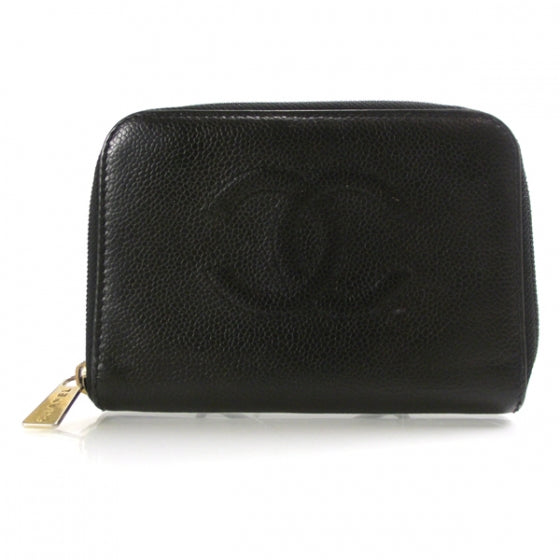 Chanel Caviar Zip Around Wallet Black 1 of 11