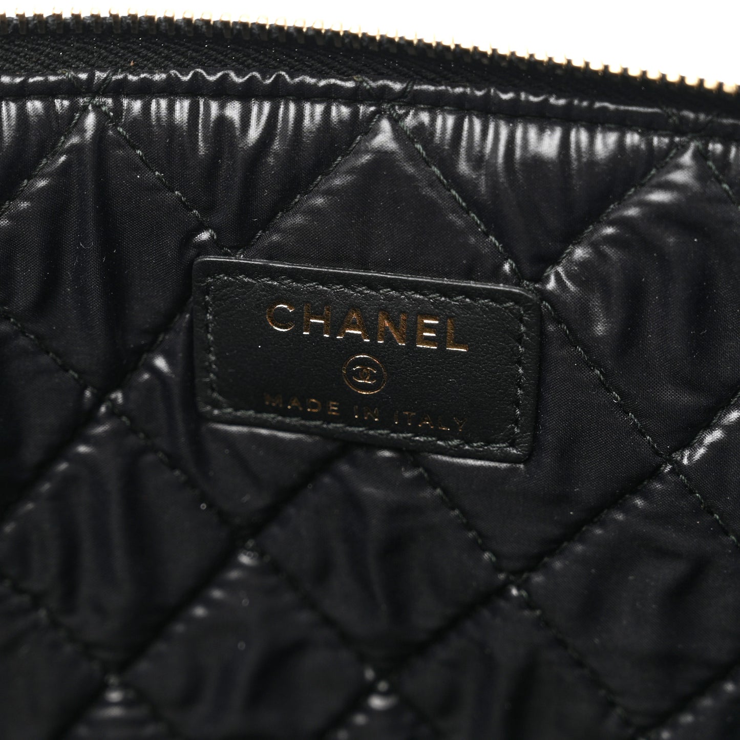 Caviar Quilted Large Boy Cosmetic Case Black