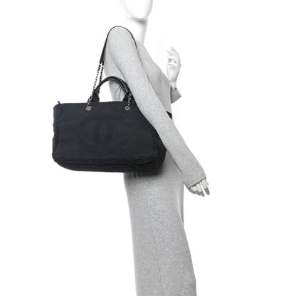 Chanel Canvas Large Double Face Shopping Tote Black 2 of 10
