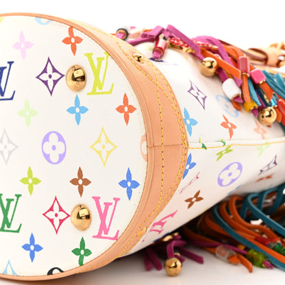 Louis Vuitton Monogram Multicolor Fringe Bucket White 10 of 10