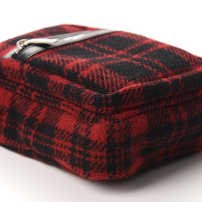 Saint Laurent Check-print Crossbody Bag Red 5 of 8