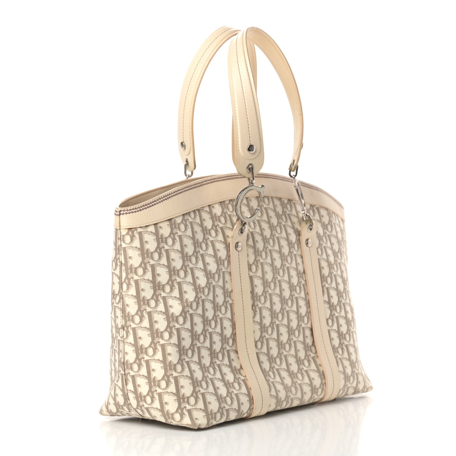 Christian Dior Monogram Vintage Flowers Dome Bag Beige 2 of 14