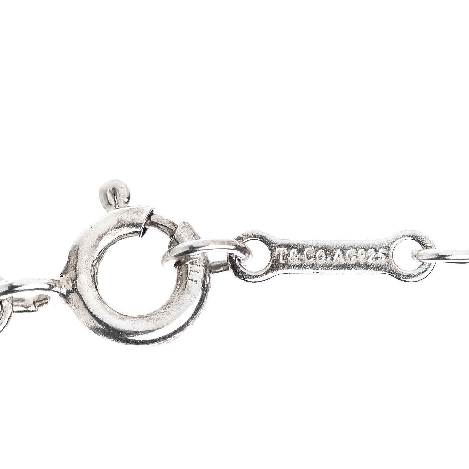 Tiffany Sterling Silver Paloma Picasso Hammered Sideways Cross Pendant Necklace 4 of 5