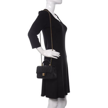 Chanel Caviar Quilted Mini Top Handle Rectangular Flap Black 2 of 11