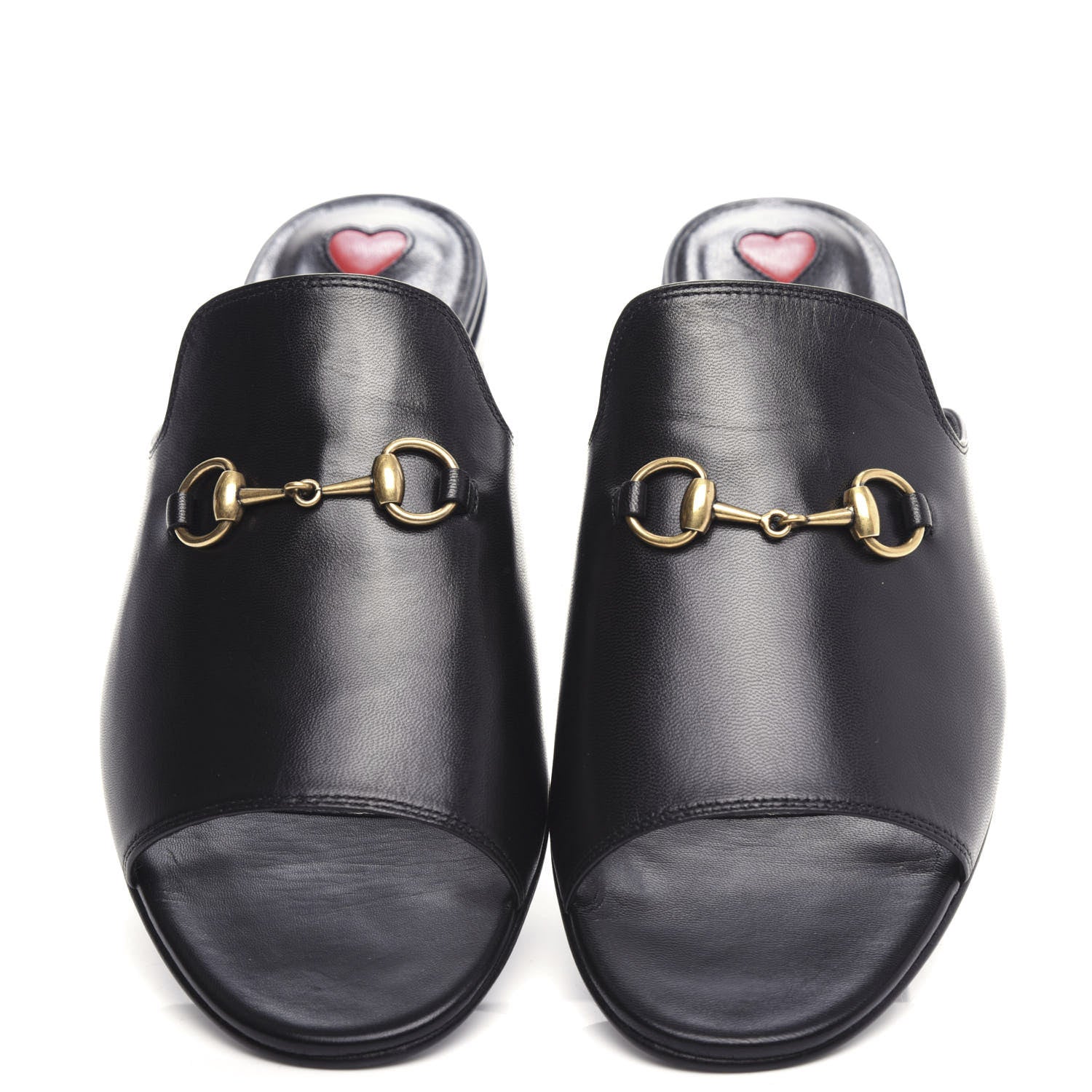 Gucci Malaga Kid Horsebit Slide Sandals 39 Black 5 of 11
