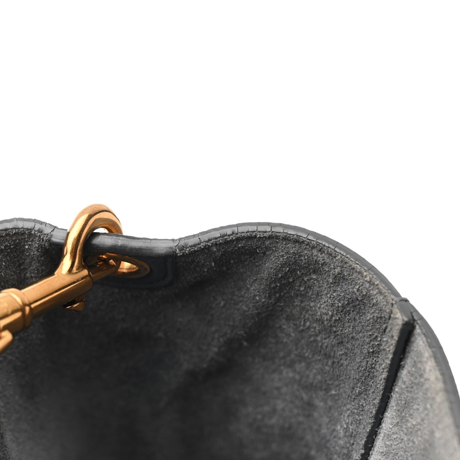 Celine Soft Grained Calfskin Sangle Bucket Bag Grey 15 of 16