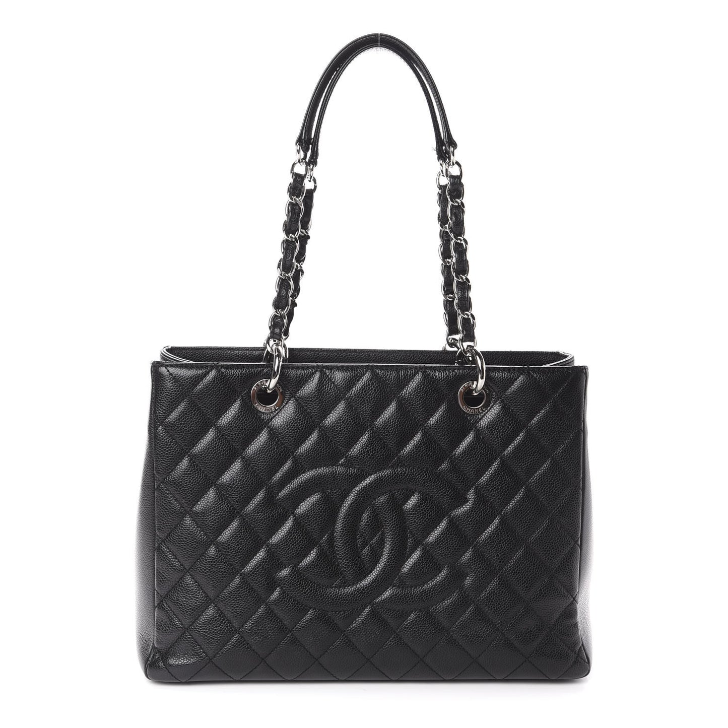 Caviar Quilted Grand Shopping Tote GST Black