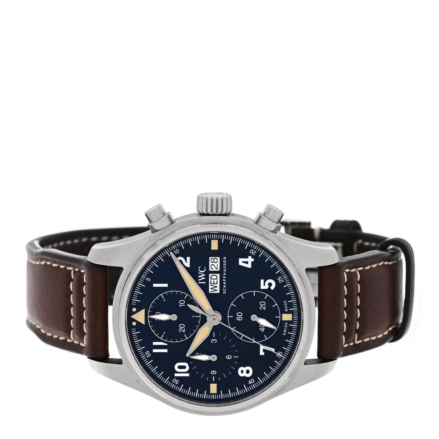 Stainless Steel Calfskin 41mm Pilot Automatic Watch Black IW387903