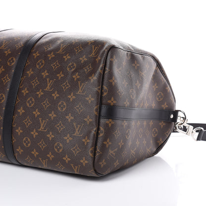 Louis Vuitton Monogram Macassar Keepall Bandouliere 55 6 of 10