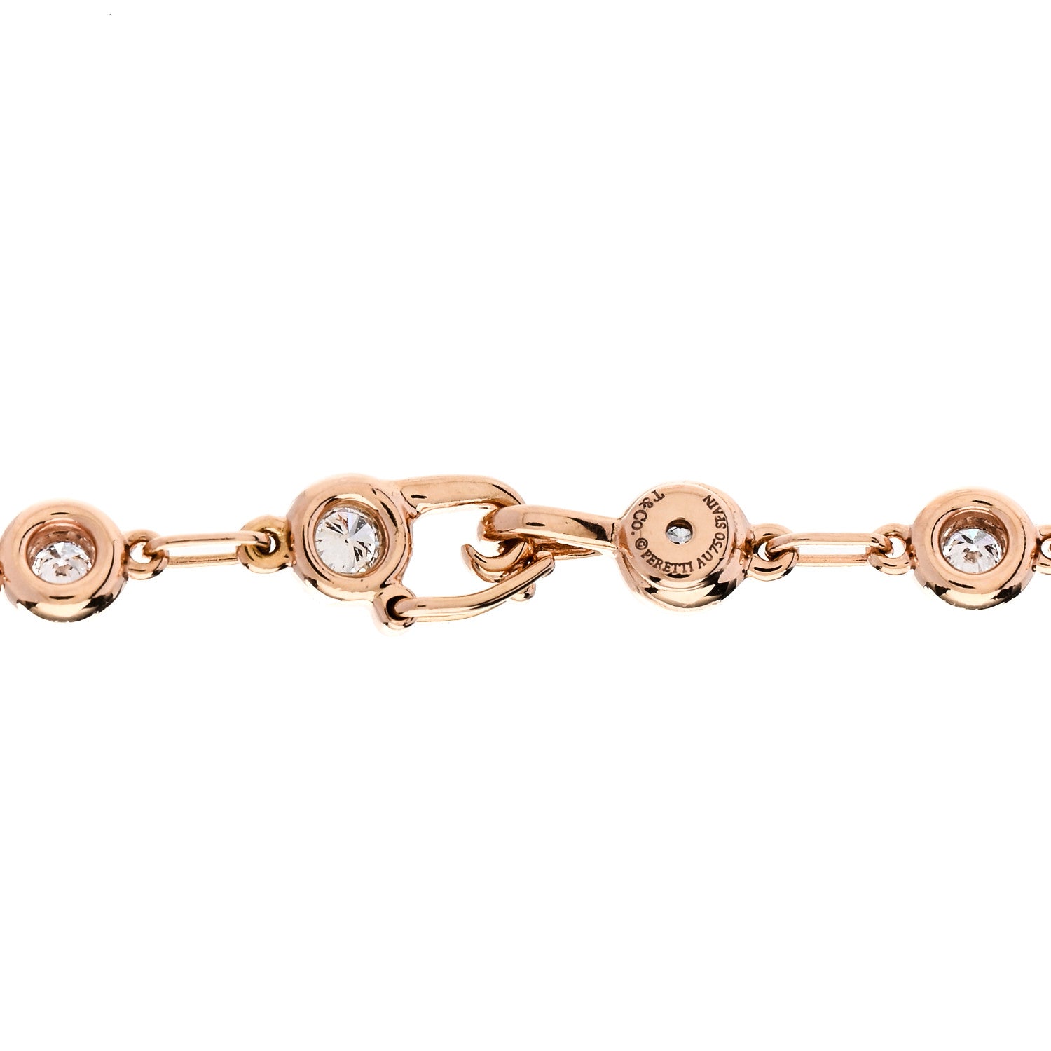 Tiffany 18K Rose Gold Diamond 2.25ctw Elsa Peretti Diamonds by the Yard Necklace 4 of 5