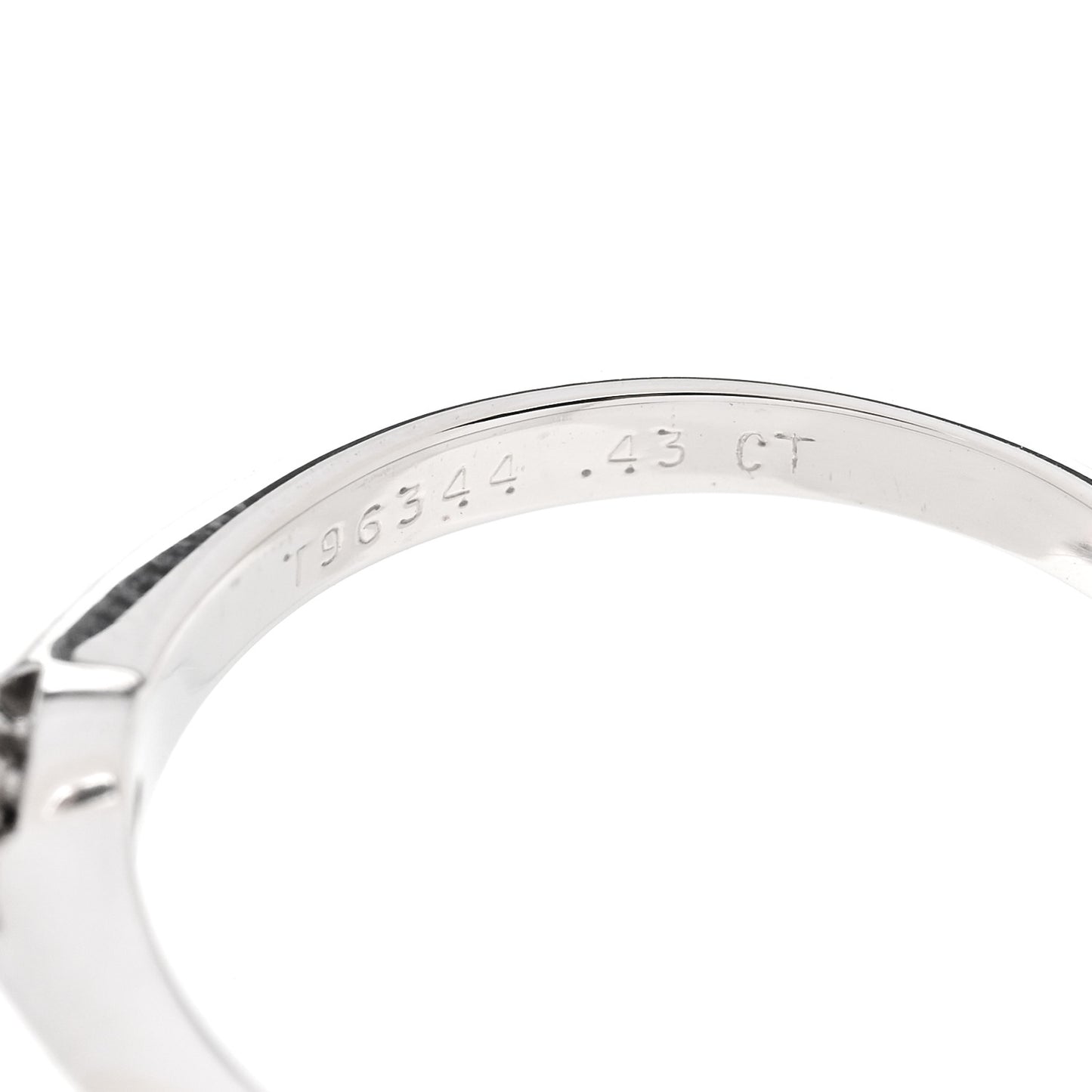 Platinum Diamond .43ct Solitaire Engagement Ring 50 5.5