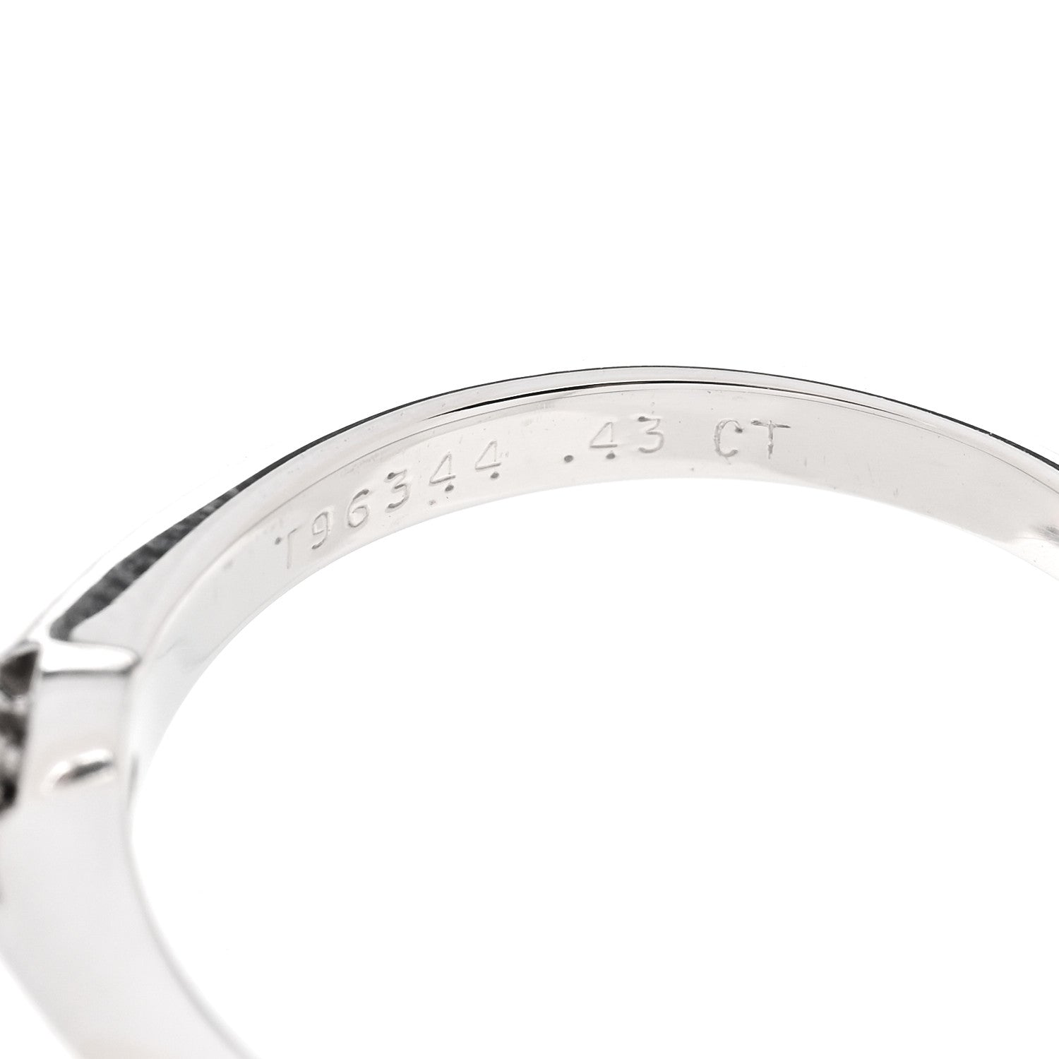Tiffany Platinum Diamond .43ct Solitaire Engagement Ring 50 5.5 6 of 7