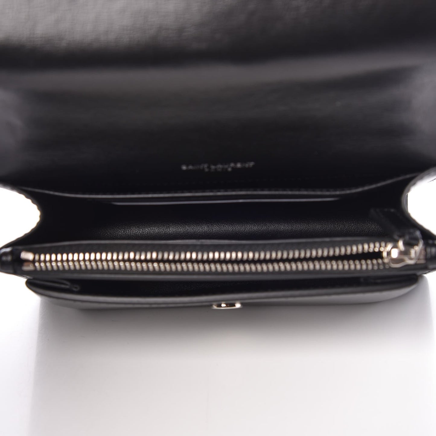 Calfskin Monogram Sunset Chain Wallet Black