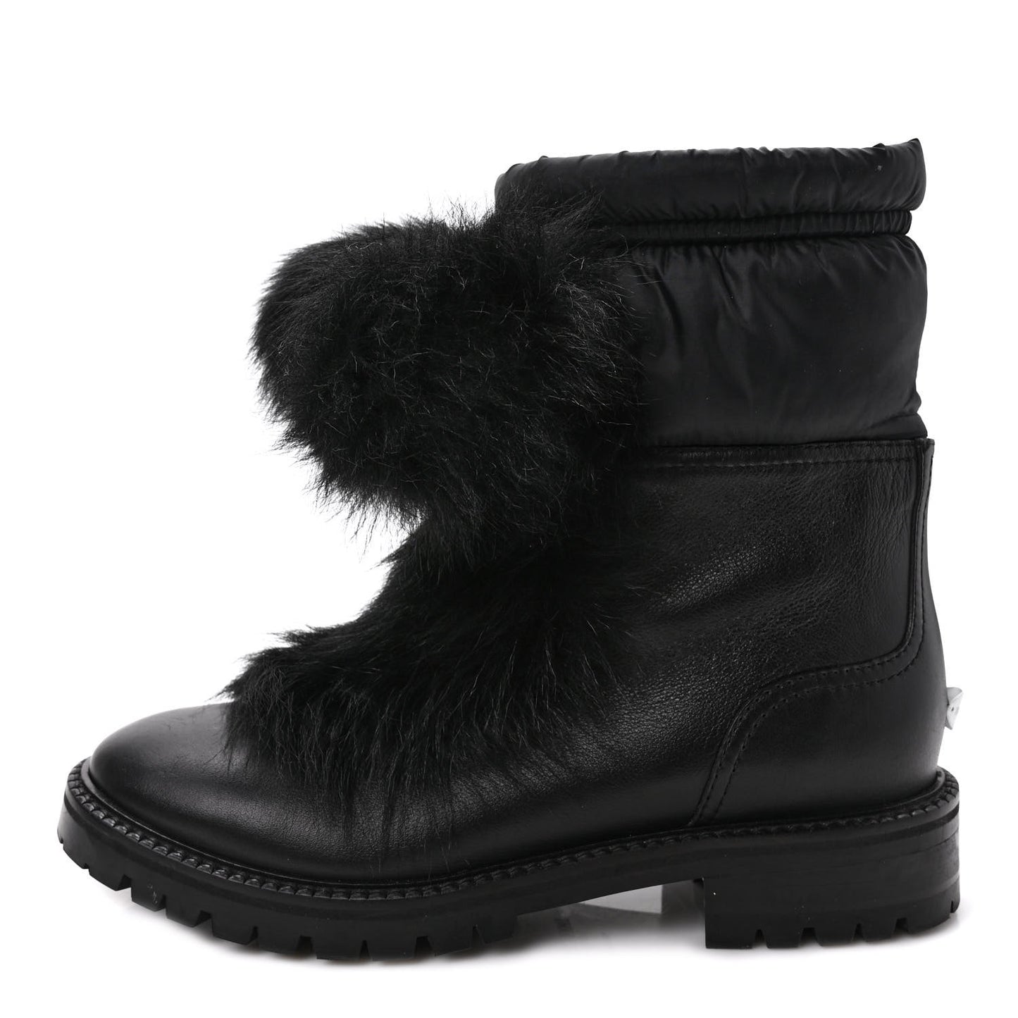 Lambkin Fur Glacie Pom-Pom Boots 38 Black