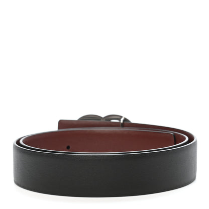 Chanel Calfskin CC Reversible Belt 80 32 Black Burgundy 2 of 6