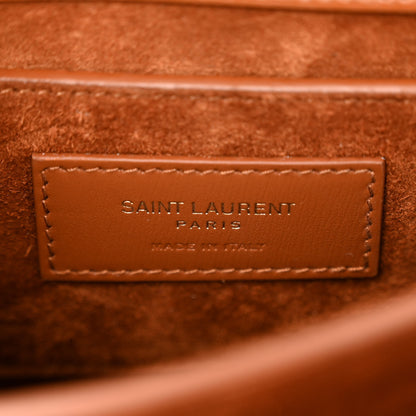 Saint Laurent Canvas Calfskin Mini Classic Monogram Cassandra Top Handle Tan Natural 6 of 11