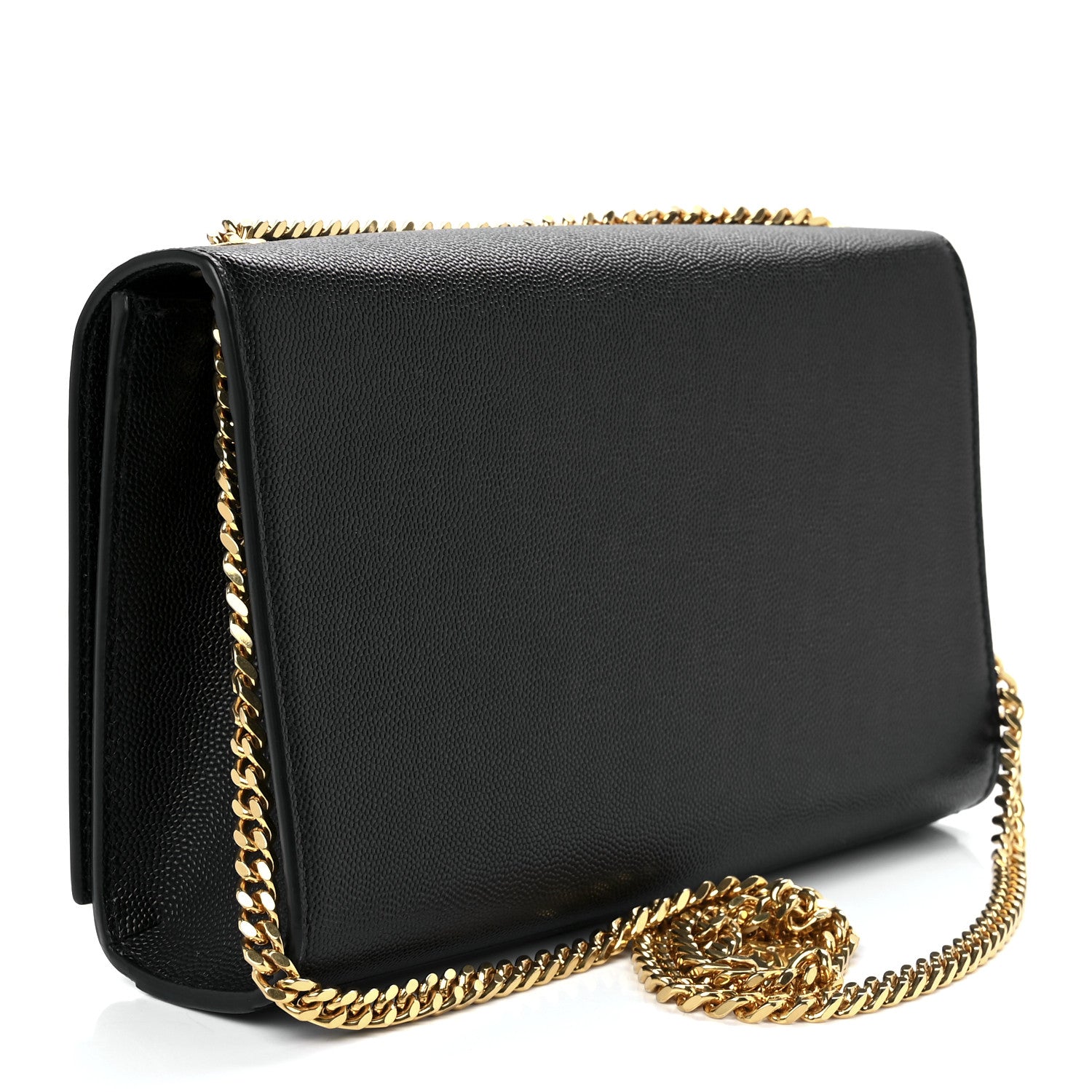 Saint Laurent Grain De Poudre Small Monogram Kate Satchel Black 2 of 11