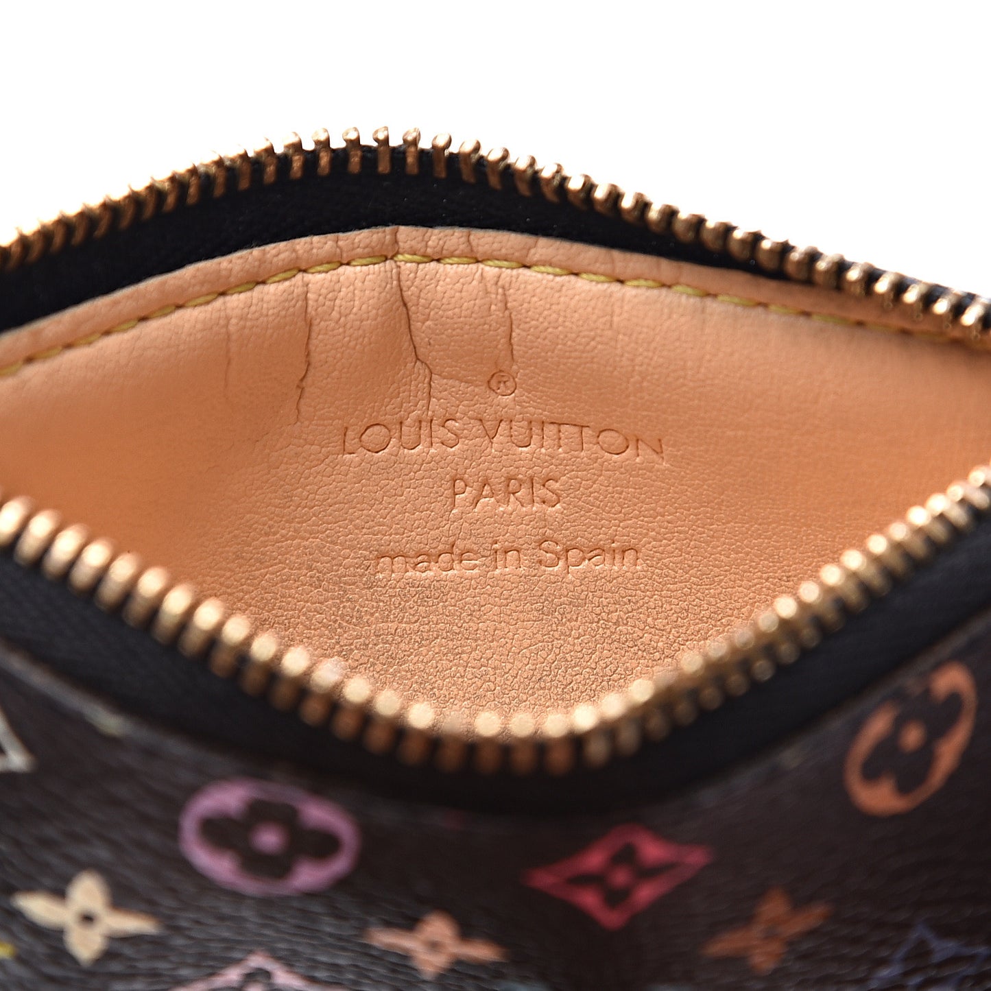 Monogram Multicolor Key Pouch Black