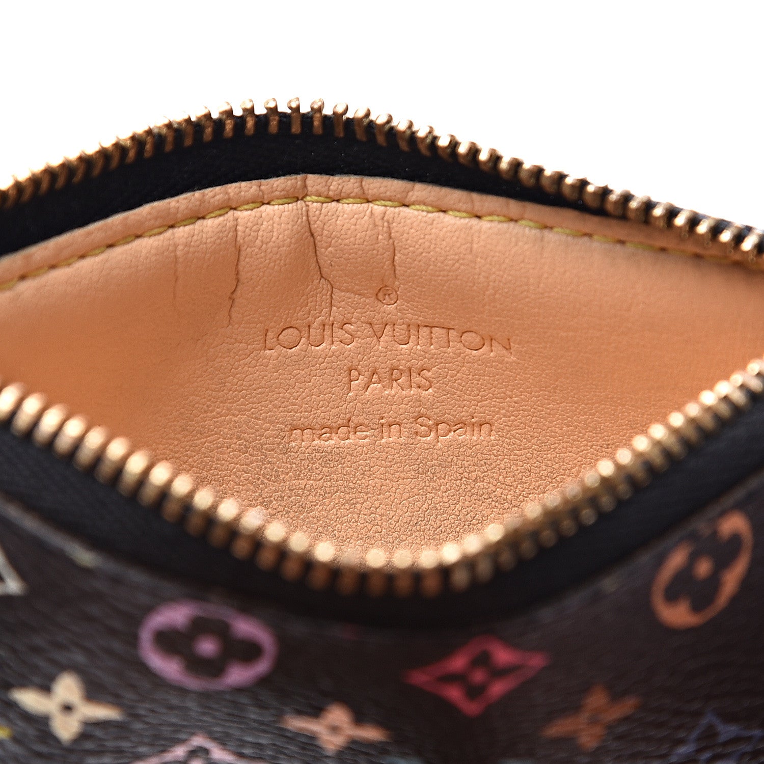 Louis Vuitton Monogram Multicolor Key Pouch Black 5 of 7