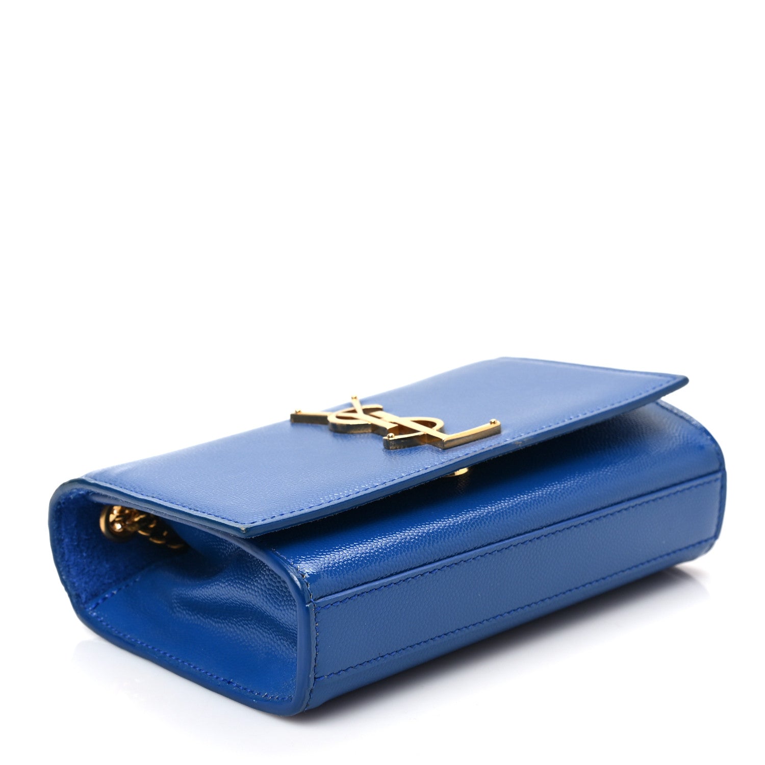 Saint Laurent Grain De Poudre Small Classic Monogram Kate Satchel Royal Blue 4 of 7