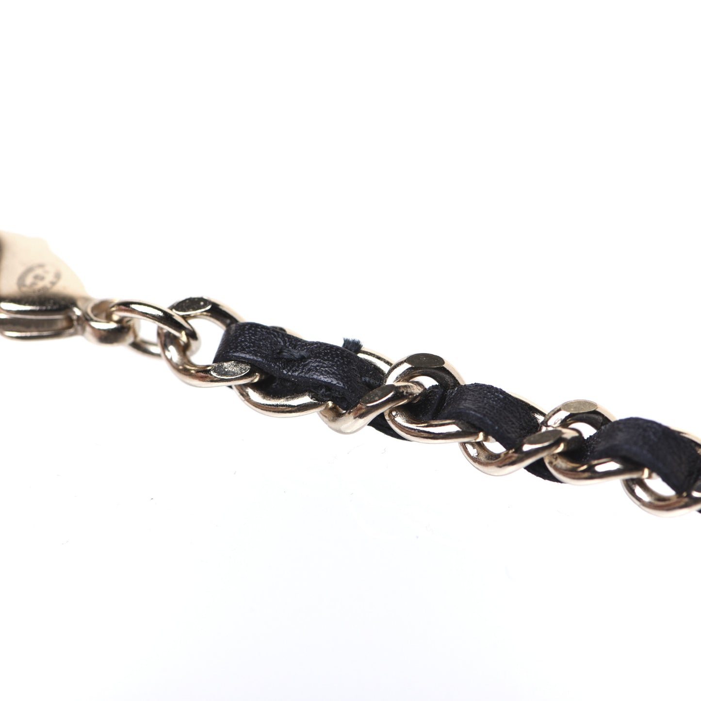 Lambskin Pearl CC Camellia Chain Necklace Gold