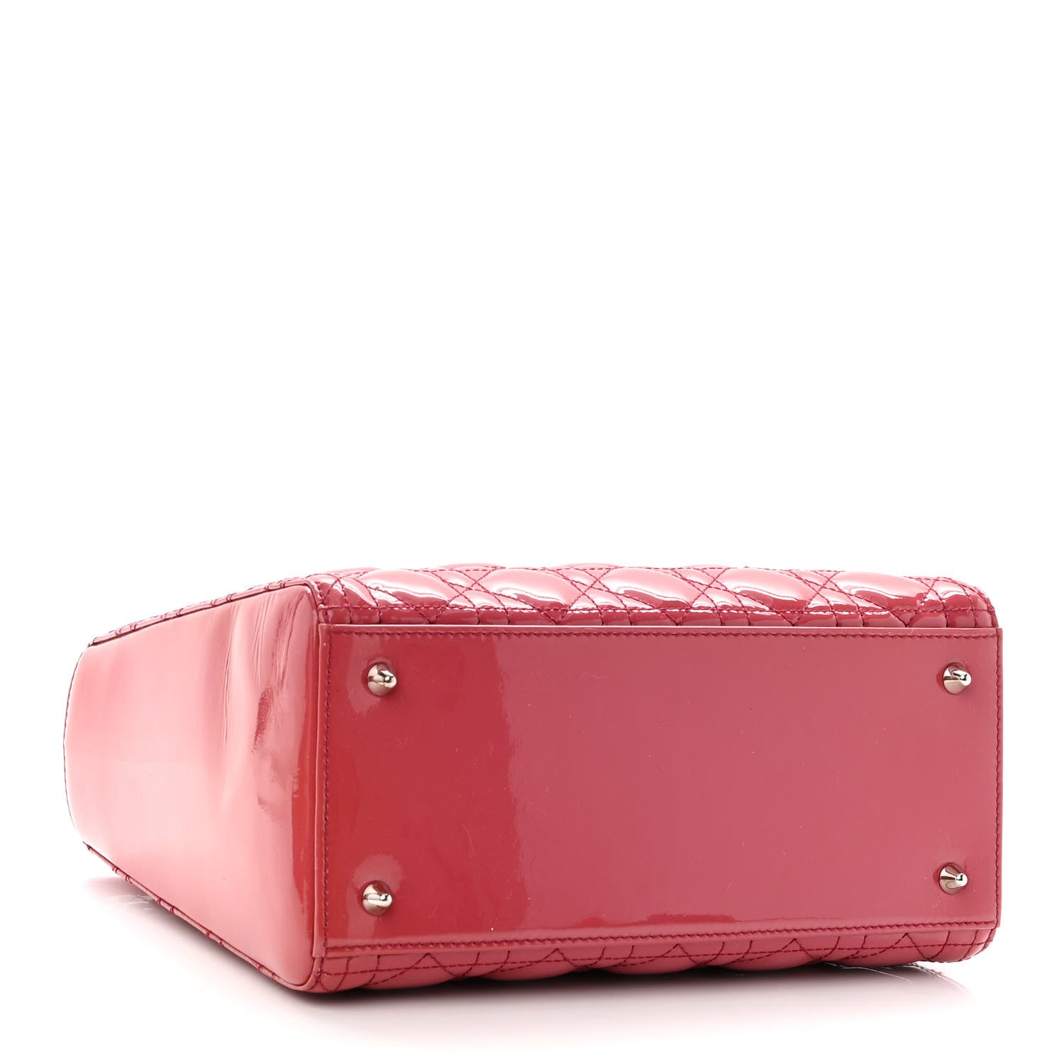 Christian Dior Patent Cannage Medium Lady Dior Pink 4 of 11