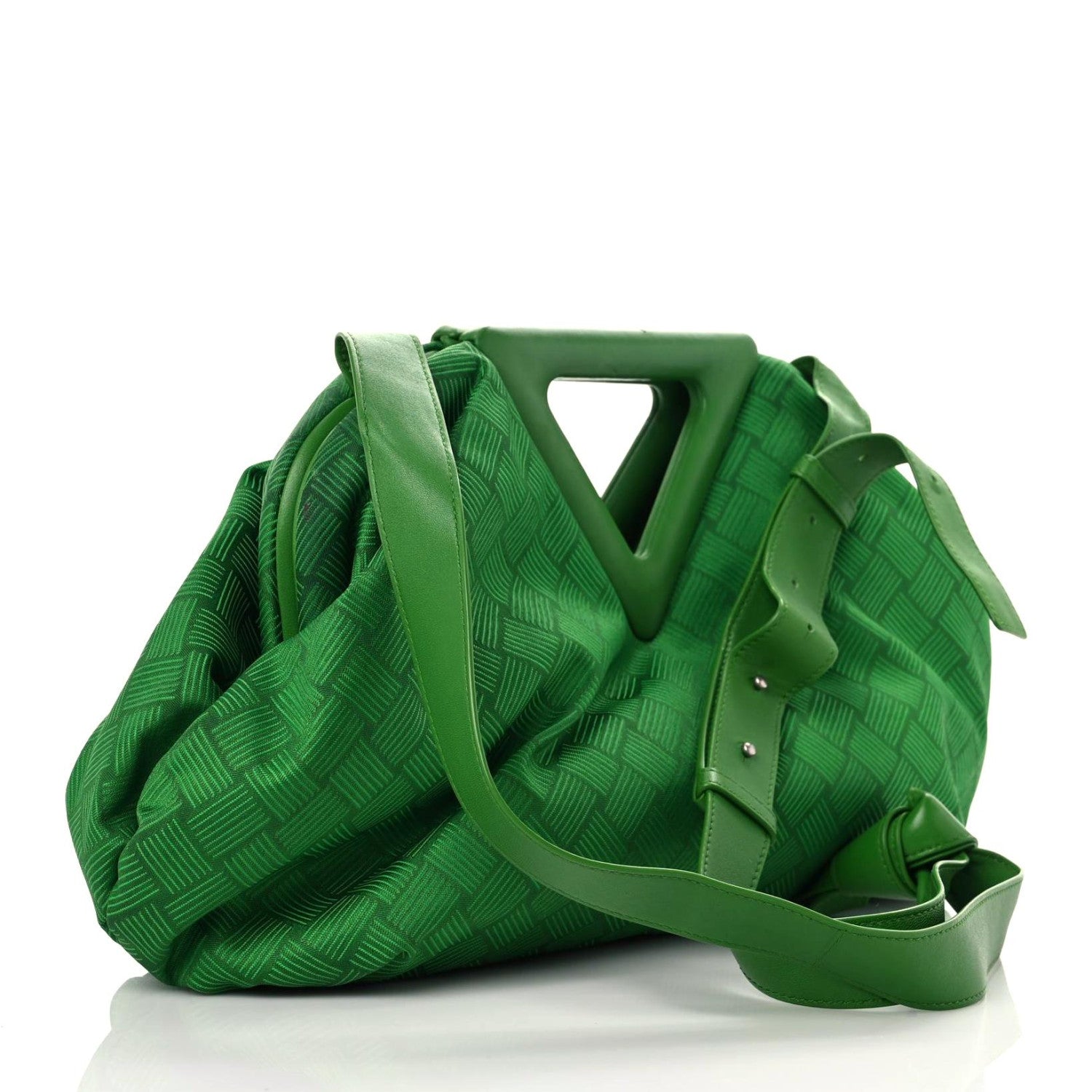 Bottega Veneta Fabric Intrecciato Medium The Point Triangle Bag Parakeet 2 of 10