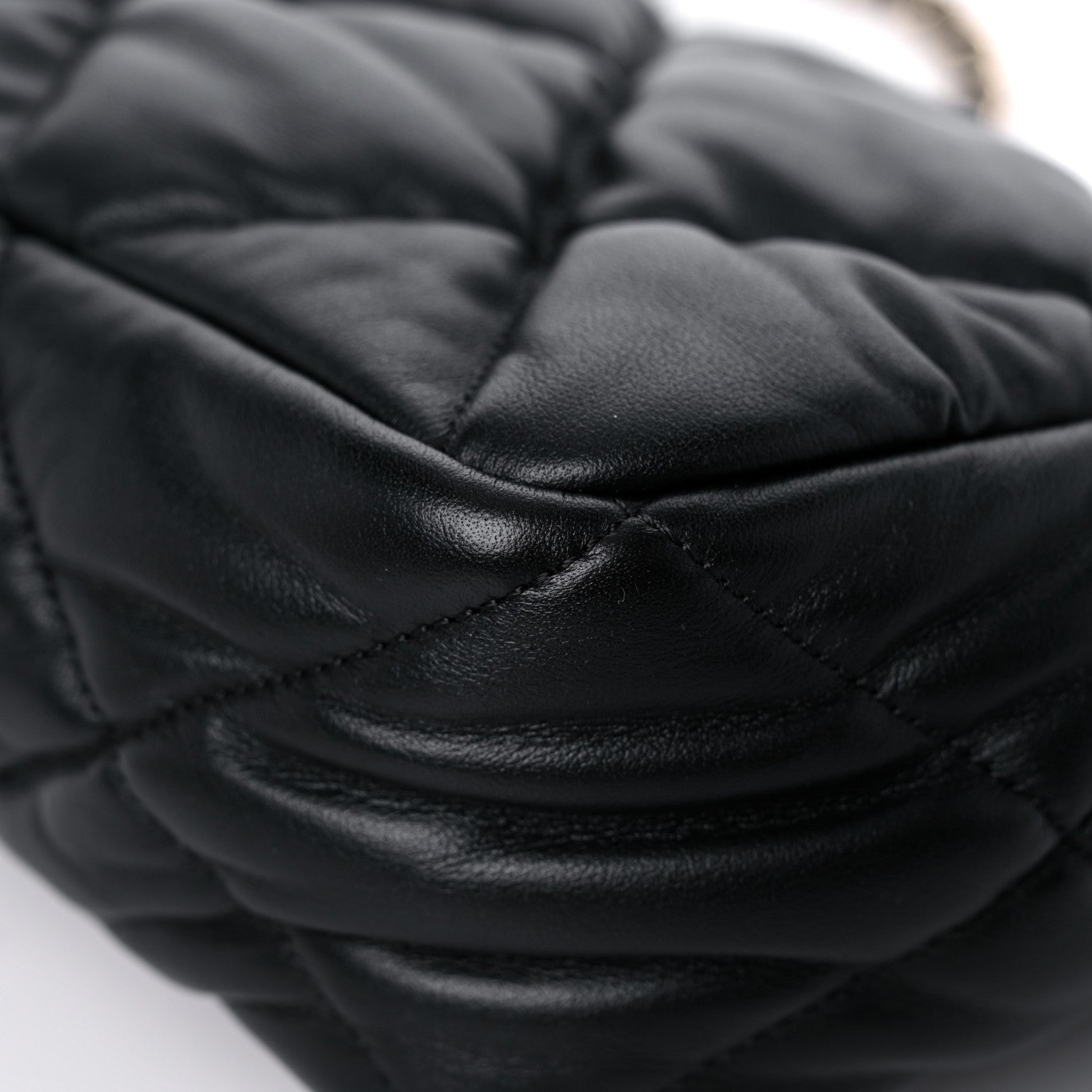 Chanel Calfskin Quilted Mini Square Bubbly Flap Black 11 of 11