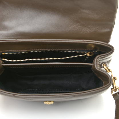 Saint Laurent Calfskin Y Quilted Monogram Toy Loulou Crossbody Bag Earth 7 of 16