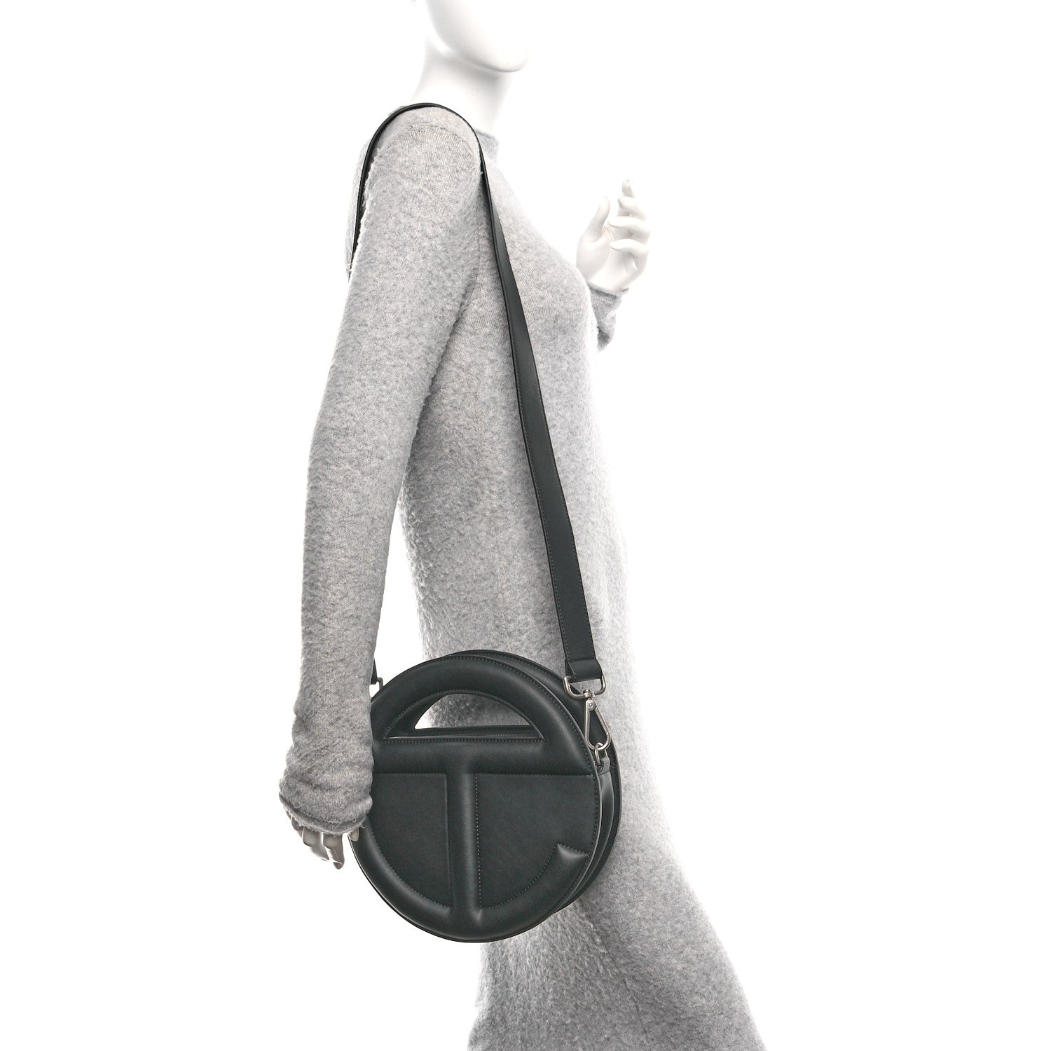 Telfar Vegan Leather Major Circle Bag Black 2 of 12