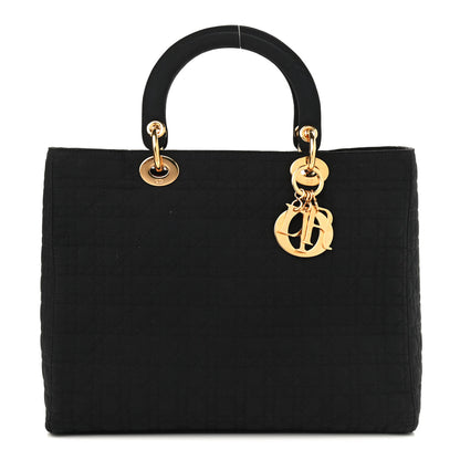 Christian Dior Nylon Cannage Large Lady Dior Black 1 of 11
