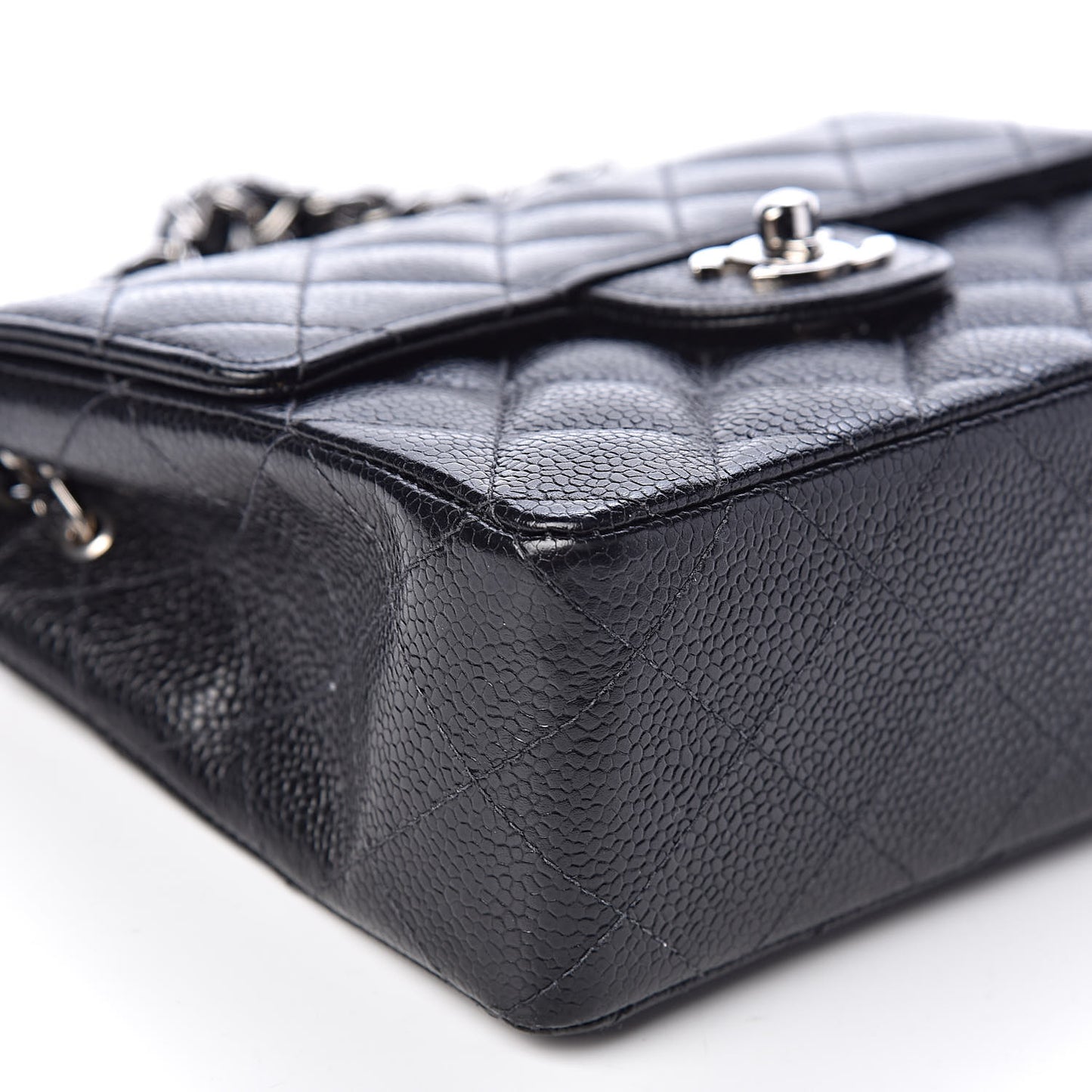 Caviar Quilted Mini Square Flap Black