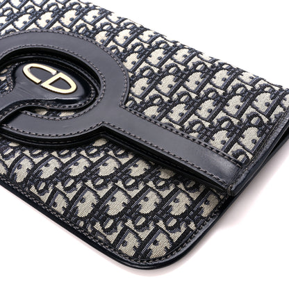 Christian Dior Oblique Fold Over Clutch Blue 10 of 10