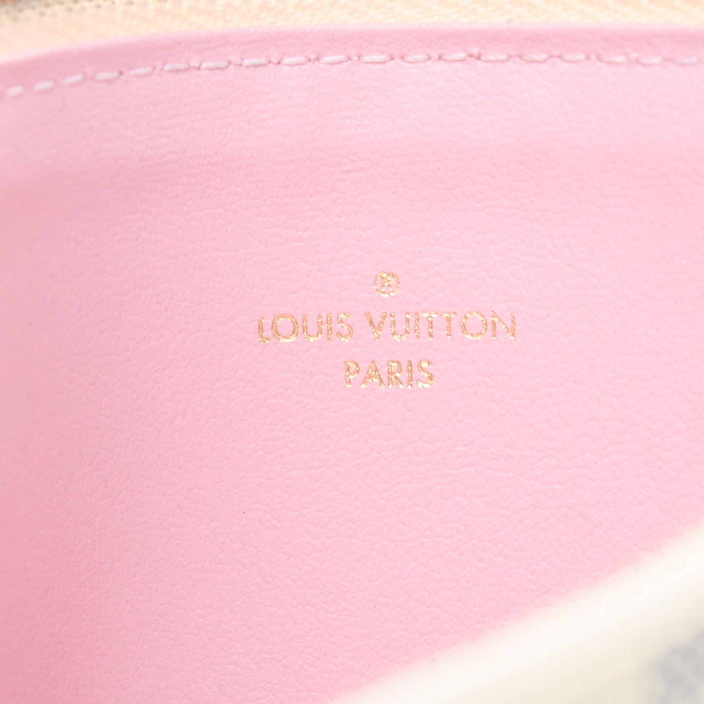 Damier Azur Felicie Chain Wallet Zippered Insert Rose Ballerine