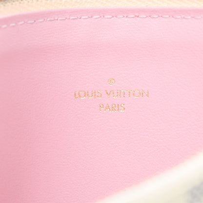 Louis Vuitton Damier Azur Felicie Chain Wallet Zippered Insert Rose Ballerine 6 of 6