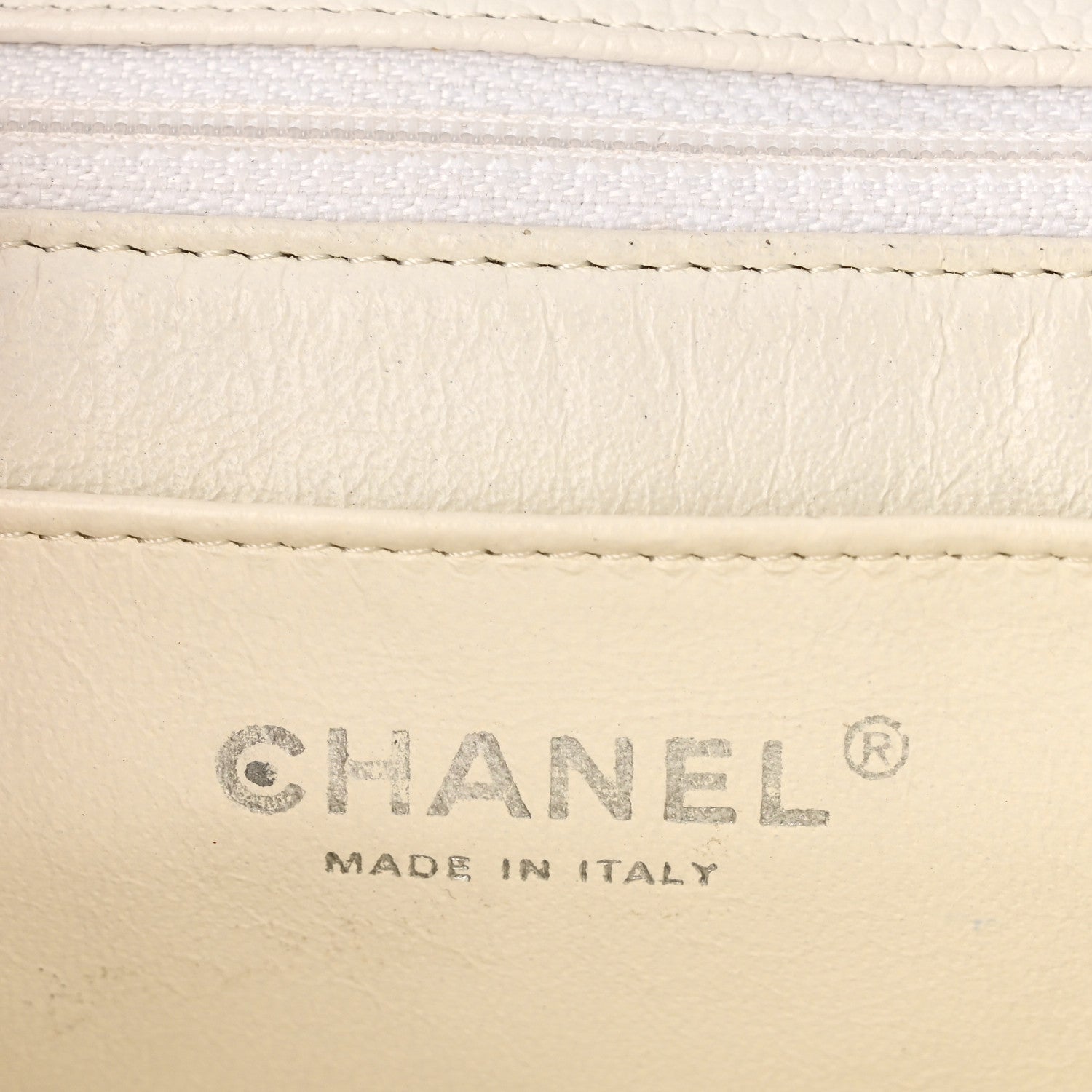 Chanel Caviar Quilted Jumbo Single Flap White 6 of 11