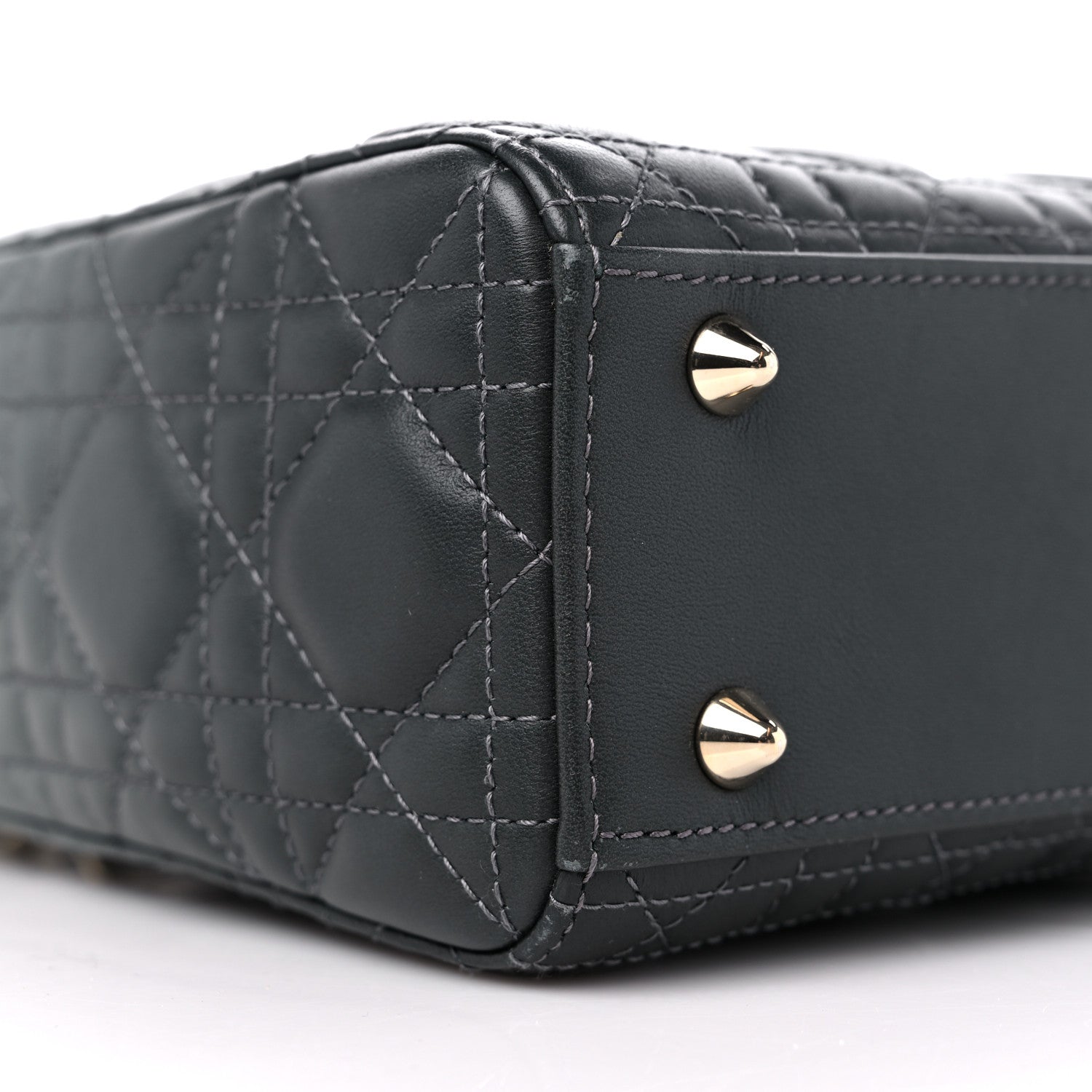 Christian Dior Lambskin Cannage Gradient Small My ABCDior Lady Dior Grey 8 of 11