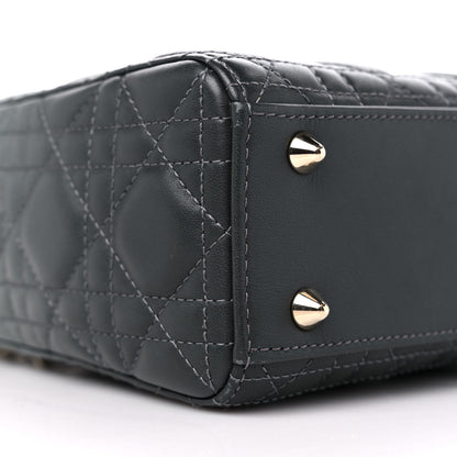 Christian Dior Lambskin Cannage Gradient Small My ABCDior Lady Dior Grey 8 of 11